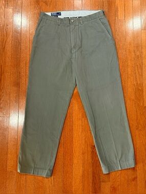 Polo Ralph Lauren Men’s 34x30 Prospect Pants Flat Front 100% Cotton Twill Chinos